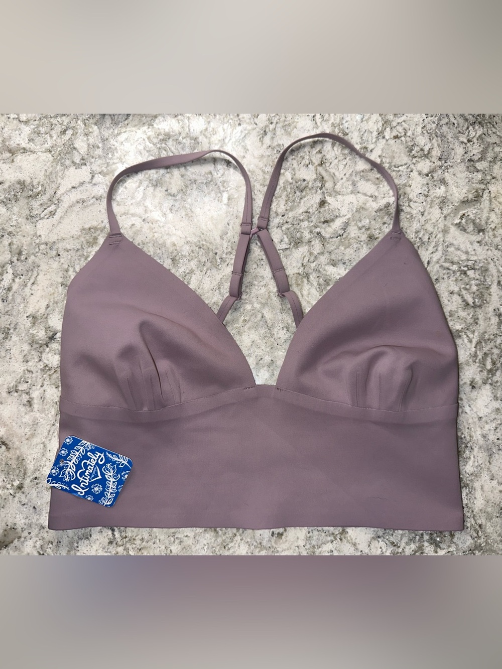 NEW Free People Intimately Sage Longline Bralette Amethyst Purple Size M  NWT